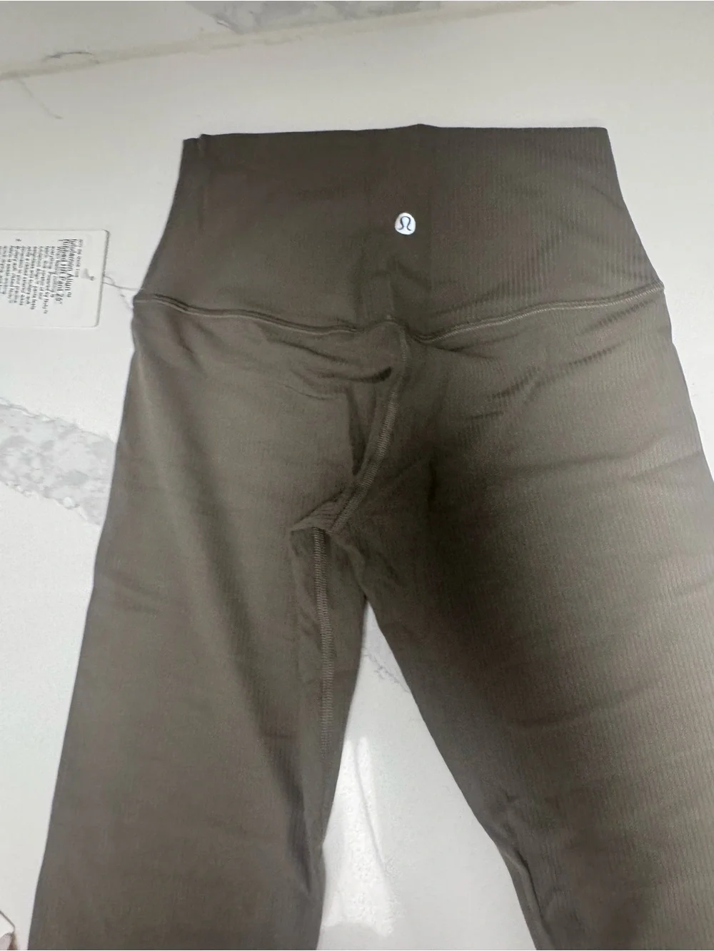 lululemon Align Ribbed High-Rise Leggings in Taupe
